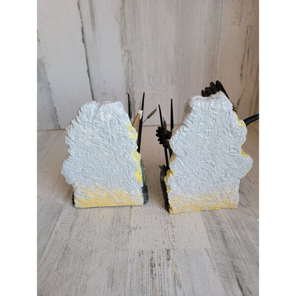 Unique Landscape goose duck pond book end set bird home decor - Picture 10 of 11